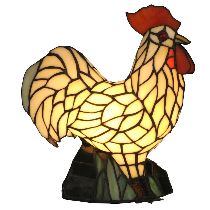 Velador Gallo estilo Tiffany